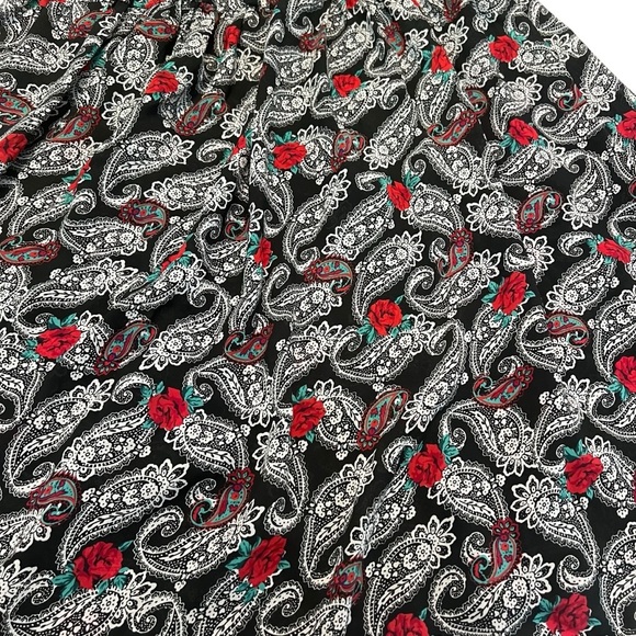 Vintage Perceptions Union Made Dress – Paisley Rose Print, 70s/80s Boho Midi - Picture 7 of 10